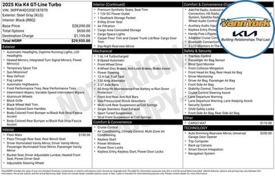 2025 Kia K4 GT-Line Turbo