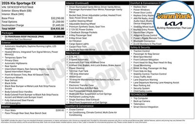 2026 Kia Sportage EX