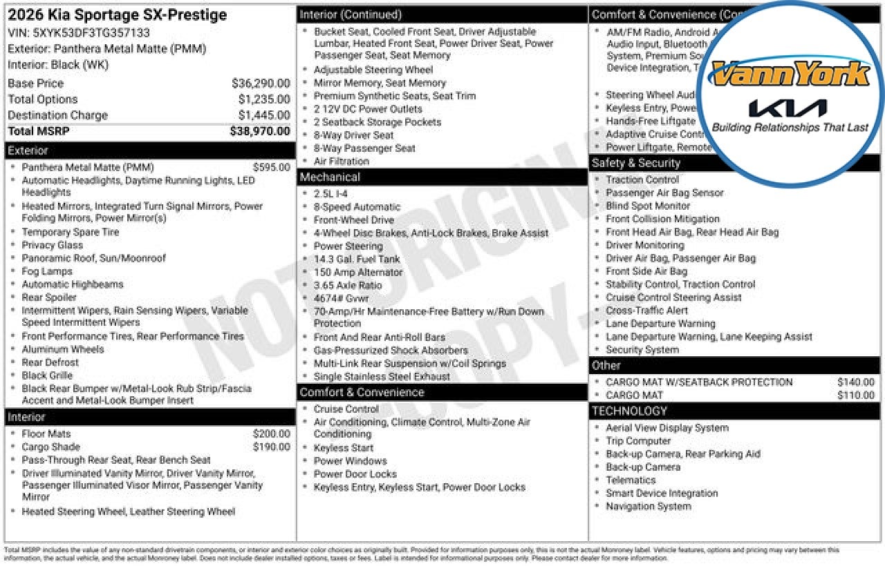 2026 Kia Sportage SX-Prestige