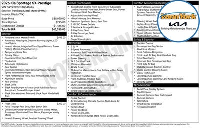 2026 Kia Sportage SX-Prestige