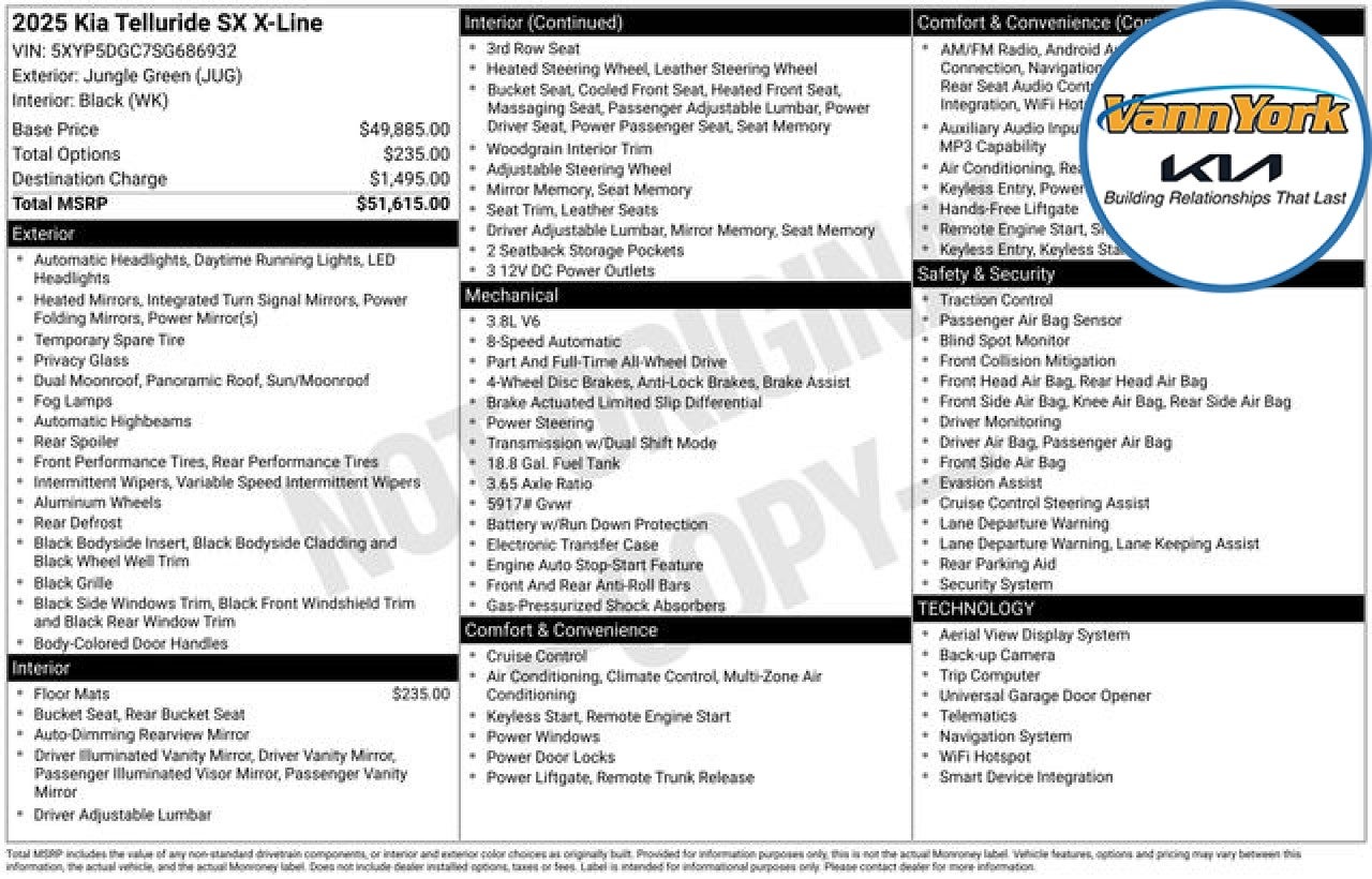2025 Kia Telluride SX X-Line