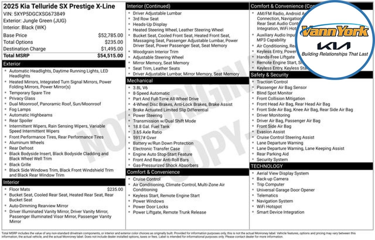2025 Kia Telluride SX-Prestige X-Line