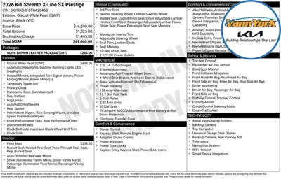 2026 Kia Sorento X-Line SX Prestige