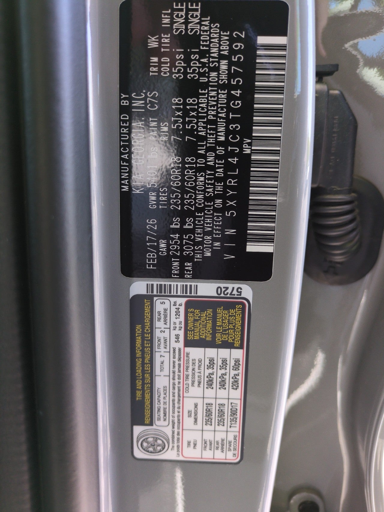 2026 Kia Sorento S