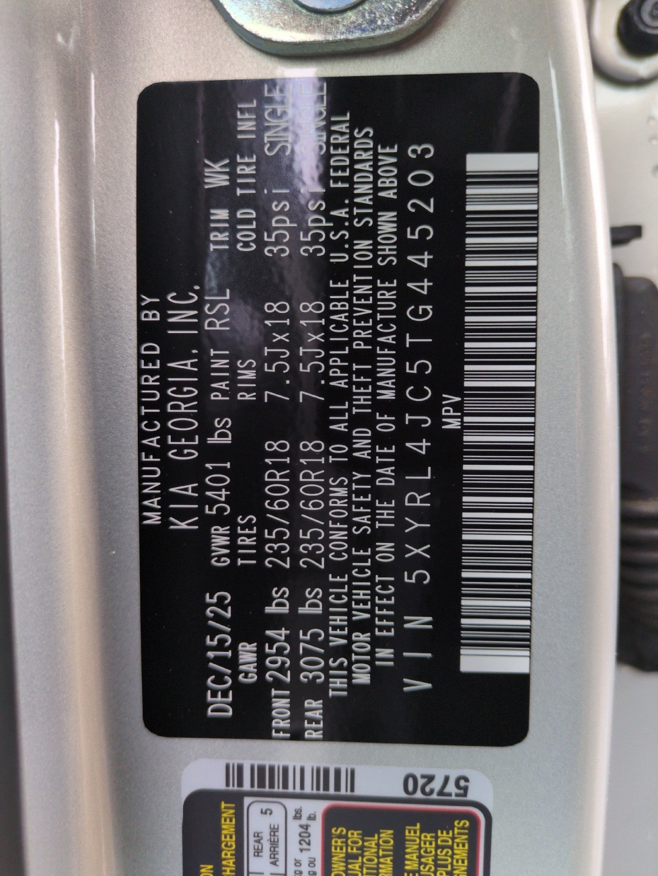 2026 Kia Sorento S
