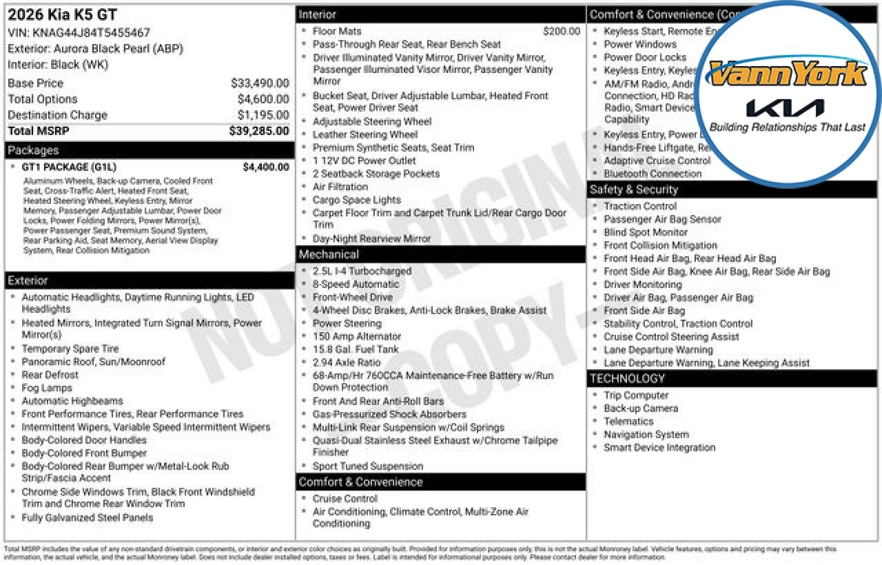 2026 Kia K5 GT