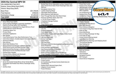 2026 Kia Carnival EX