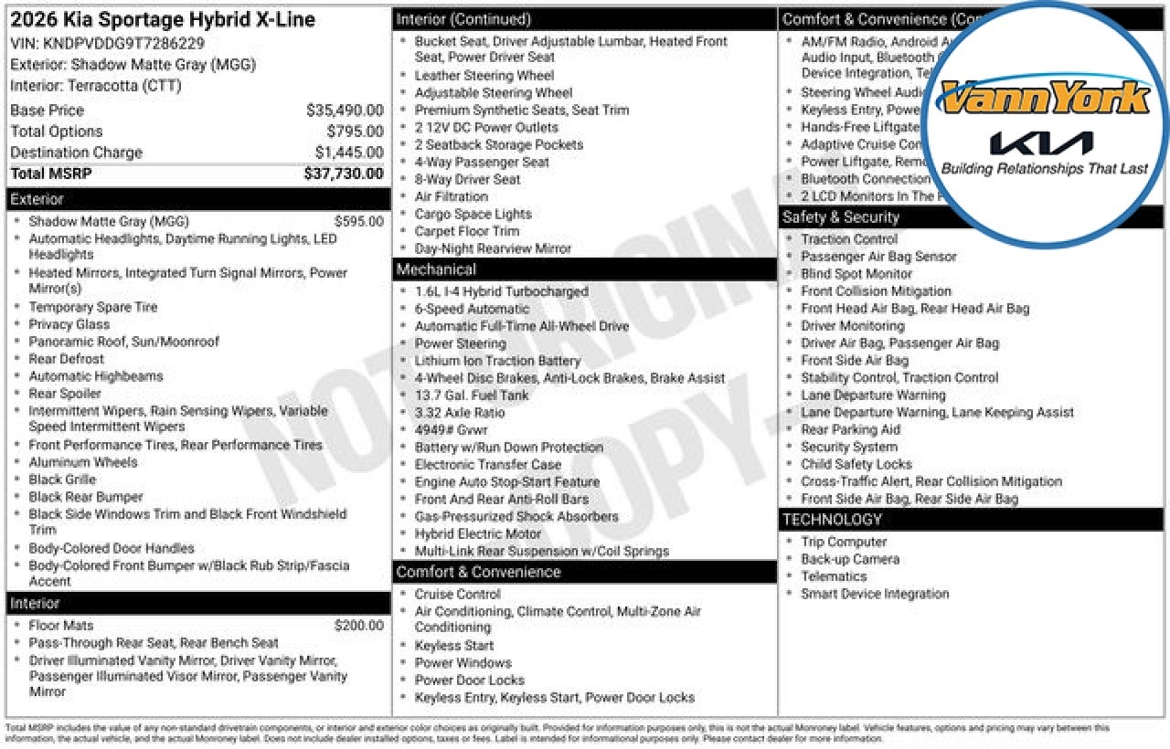 2026 Kia Sportage Hybrid X-Line