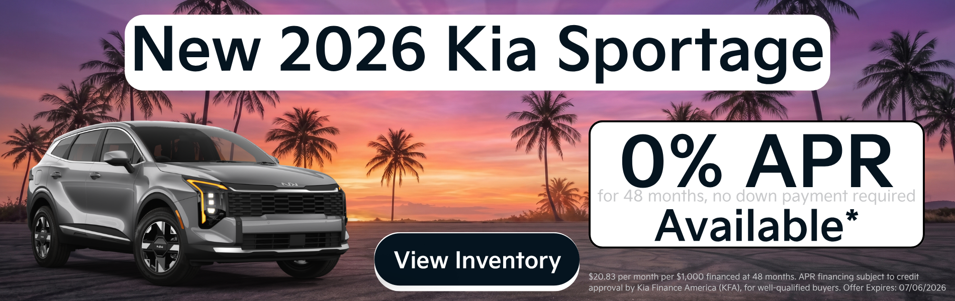 New 2026 Kia Sportage Offer